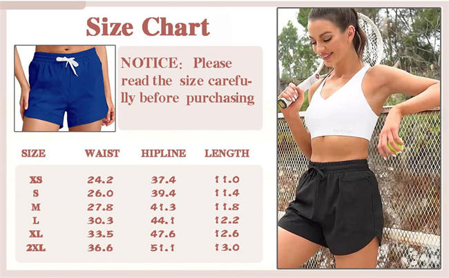 Women Quick-Dry Running Shorts Workout Sport Layer Active Short Pants with Zip Pockets