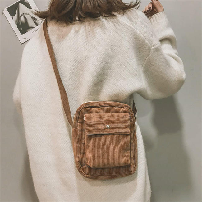 Corduroy Shoulder Tote Bag Women Crossbody Shoulder Handbags Mini Canvas bag