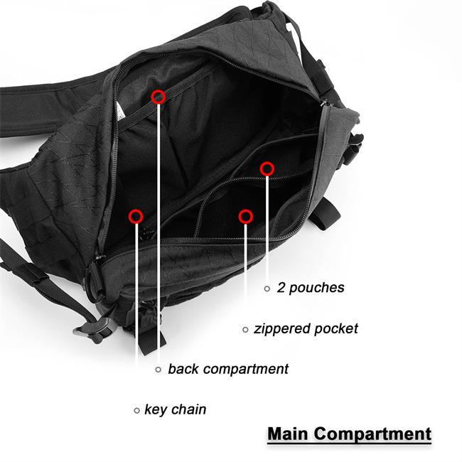 Crossbody Fanny Pack Sling Backpack Multipurpose Waist Bag Casual Chest Bag Outdoor for Men and Women