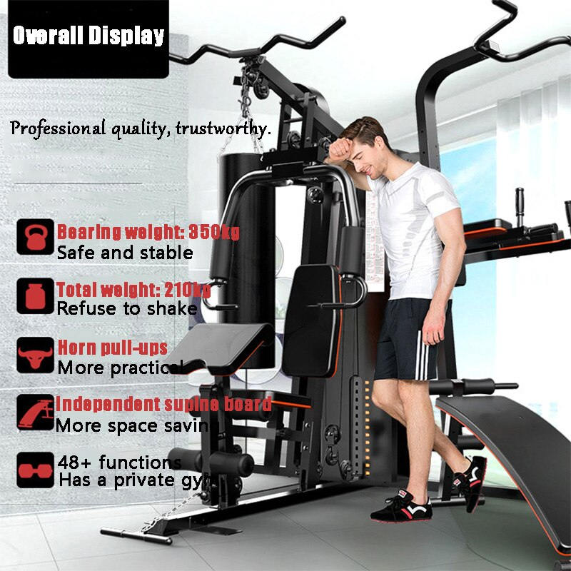 Three-station Comprehensive Machine 213kg HomeGym Mmultifunctional Training