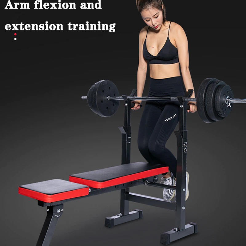 Folding Multifunctional Dumbbell Bench Fitness Equipment Barbell Bed Sporting